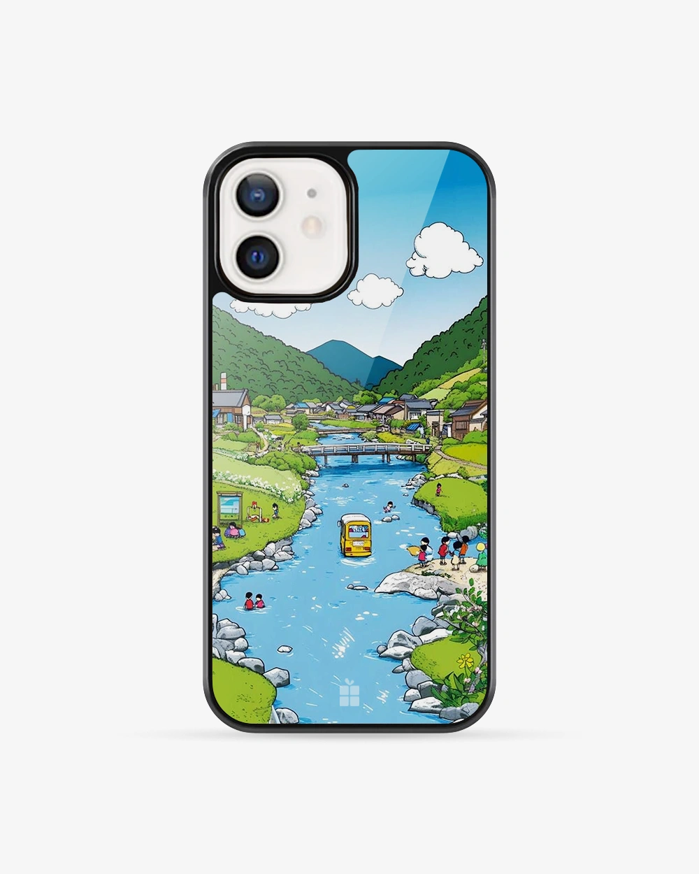 Buy Cartoon Countryside iPhone 12 Glass Case glass Online