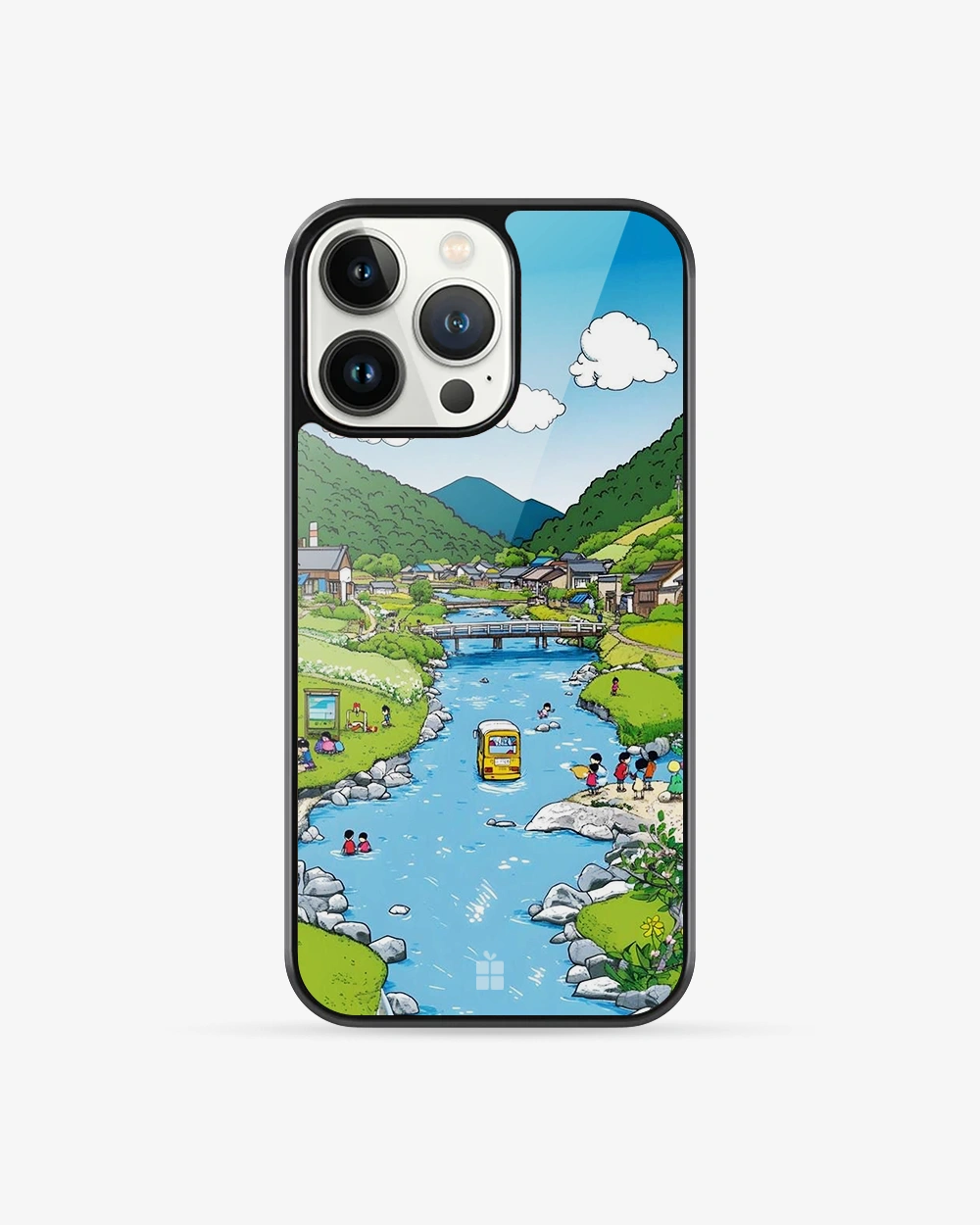 Buy Cartoon Countryside iPhone 13 Pro Glass Case glass Online