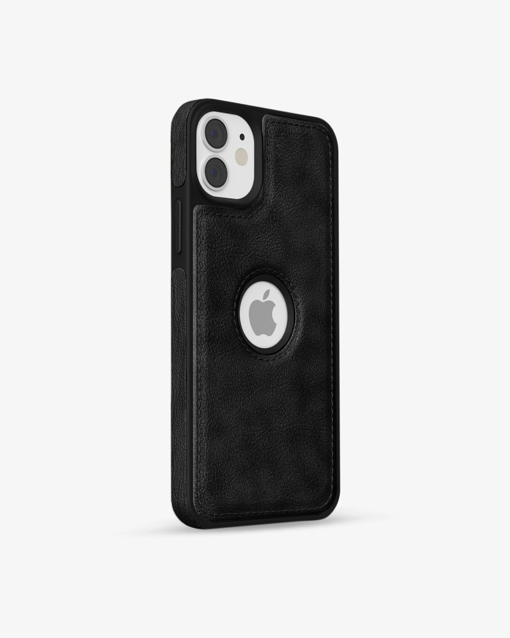Buy Charcoal Black iPhone 12 Leather Case leather Online