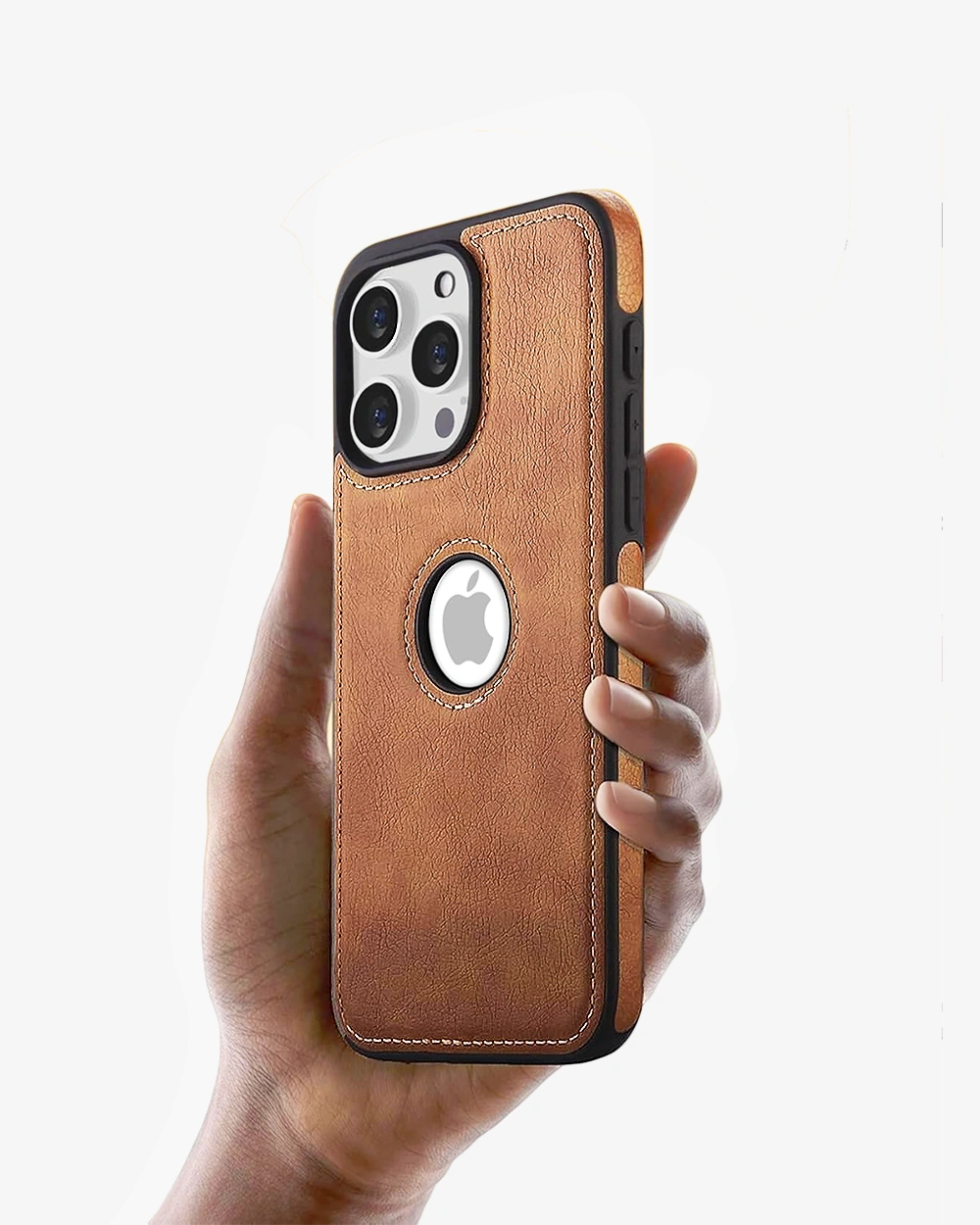 Buy Mocha Brown iPhone 12 Leather Case leather Online