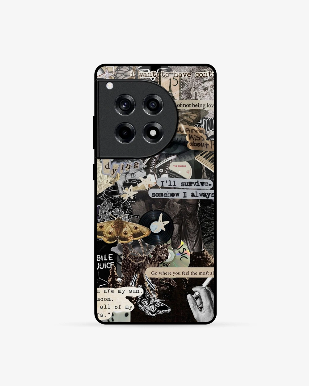 Buy Rhythmic Chaos Collage OnePlus 12R 5G Glass Case glass Online
