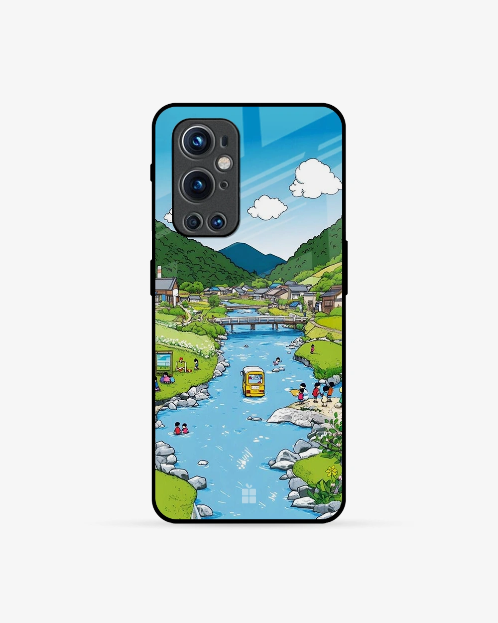 Buy Cartoon Countryside OnePlus 9 Pro Glass Case glass Online