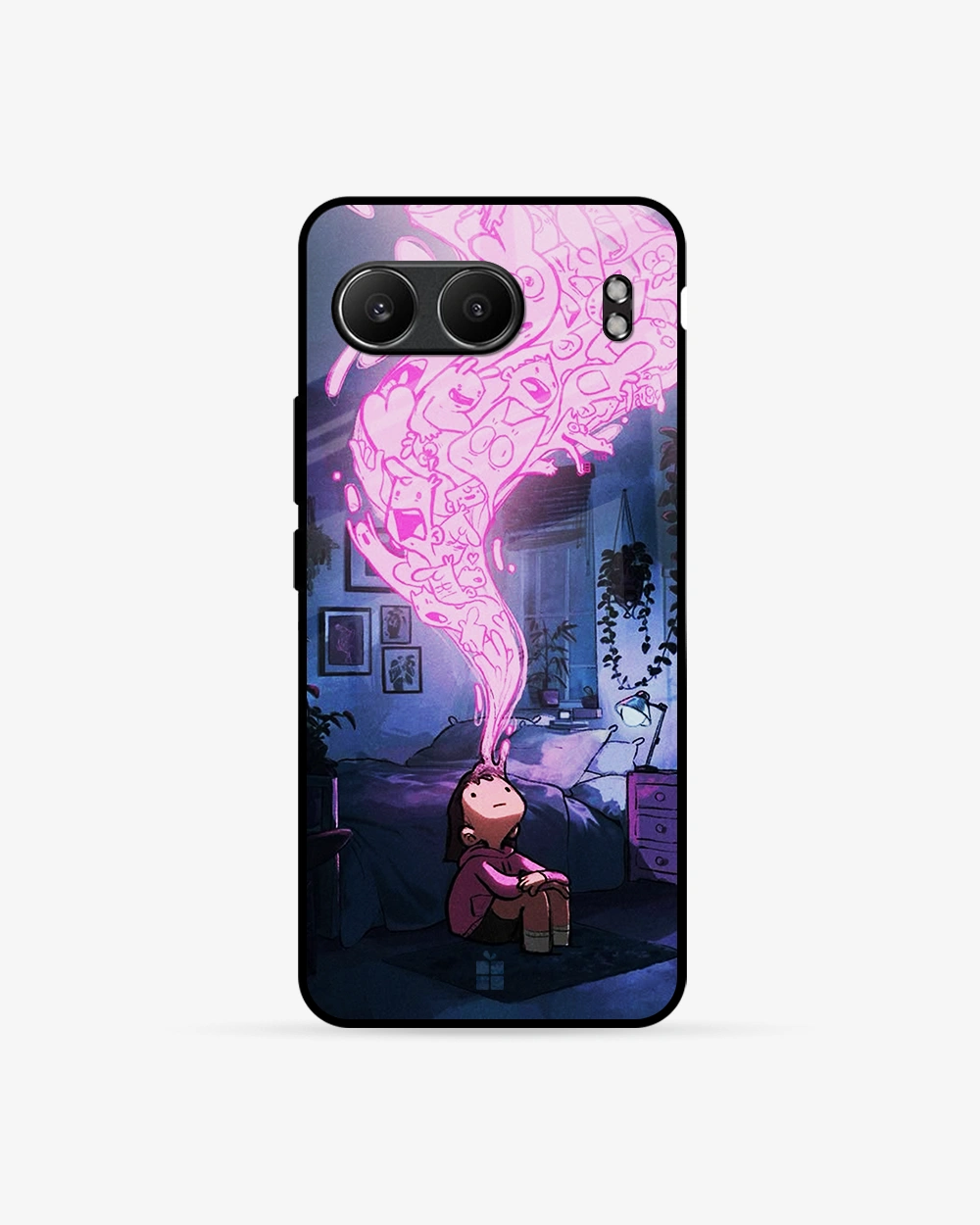 Buy Mind Manifest Pink Aura Cartoon OnePlus Nord 4 5G Glass Case glass Online