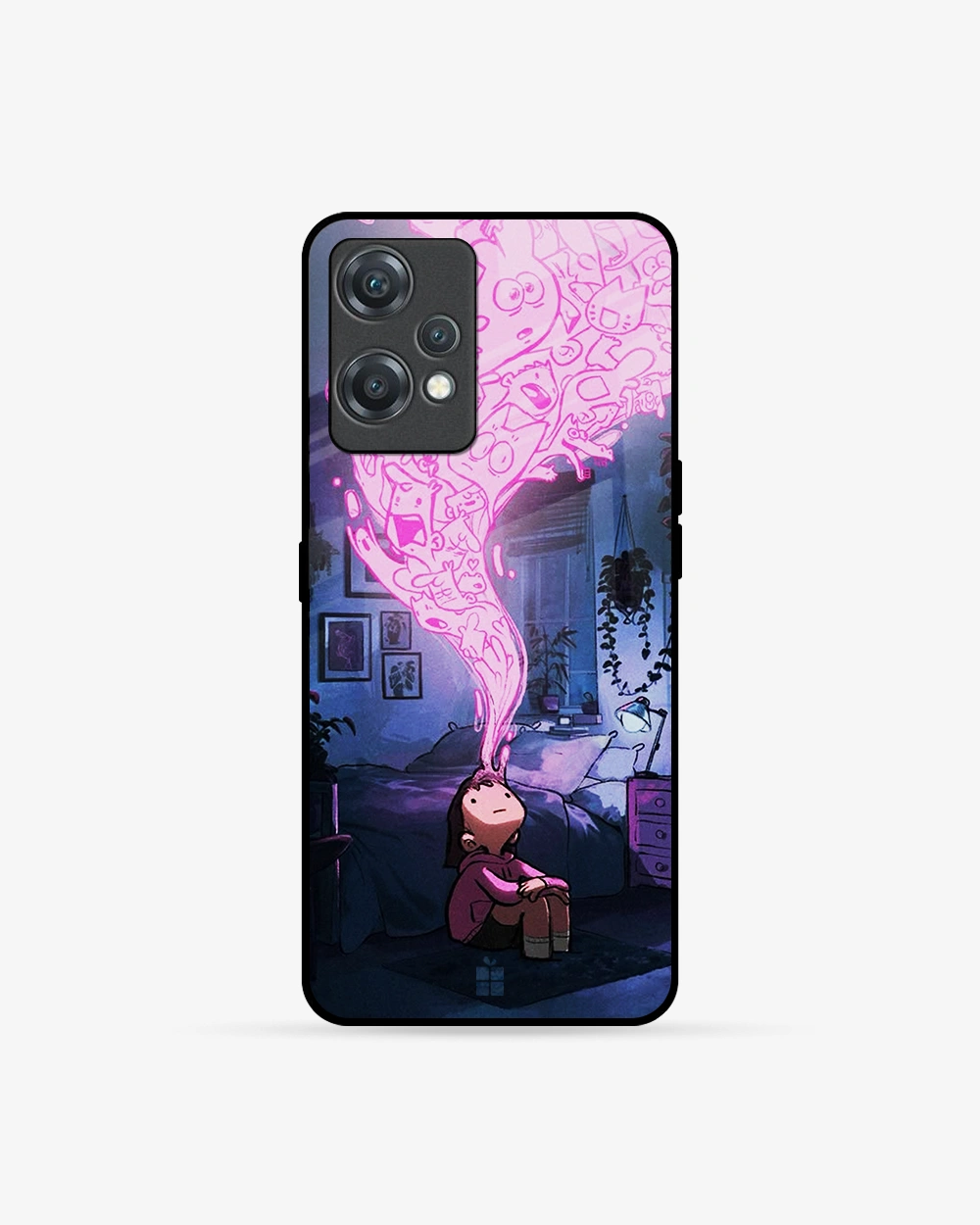 Buy Mind Manifest Pink Aura Cartoon OnePlus Nord CE 2 Lite 5G Glass Case glass Online