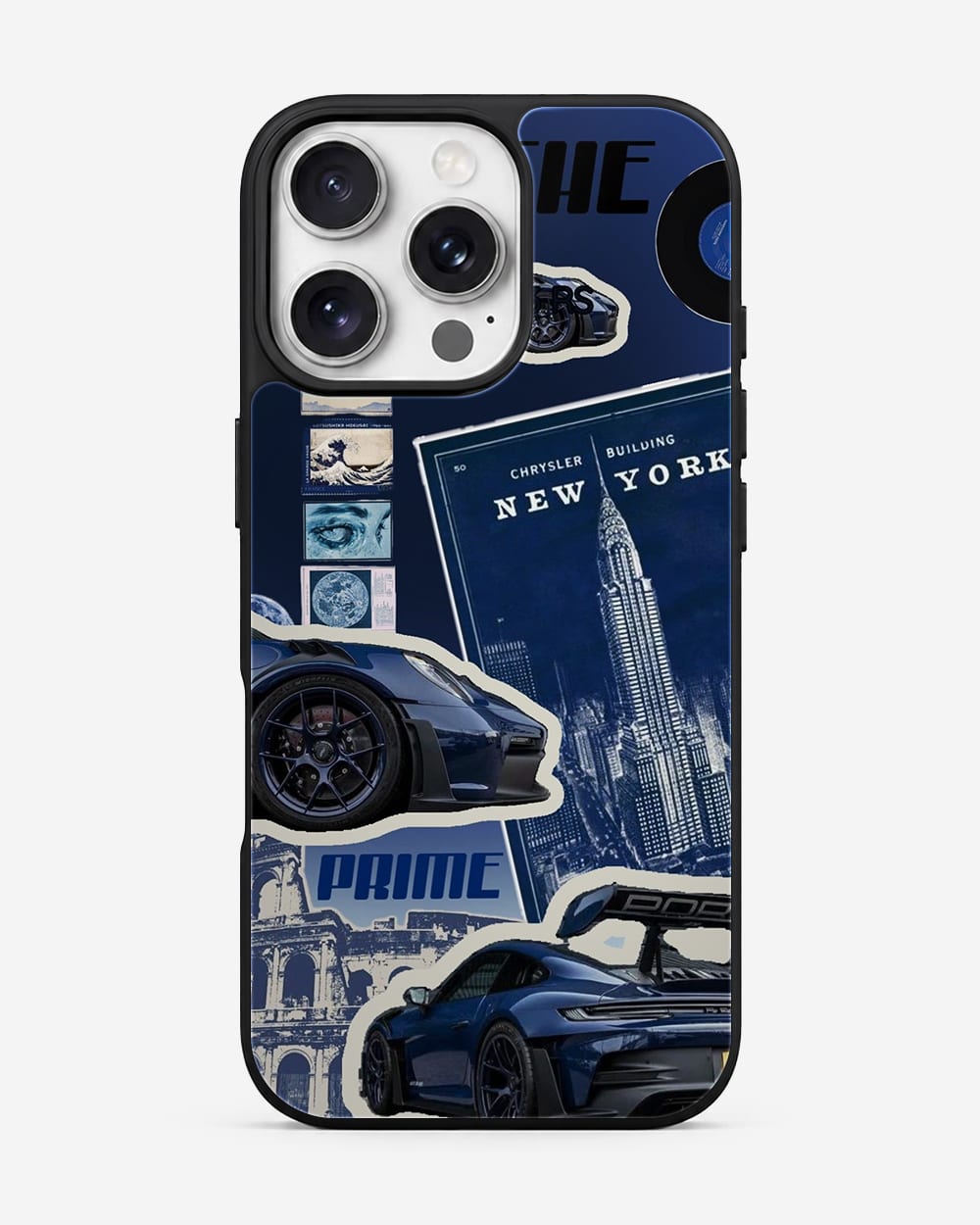 Midnight Drift Collage Glass Case image 1