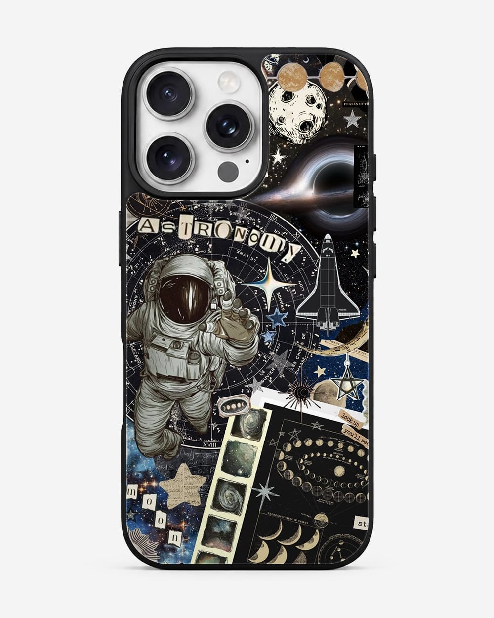 Celestial Voyager Vintage Astronomy Glass Case image 1