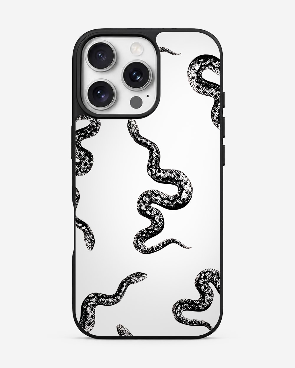 Monochrome Serpent Sketch Glass Case image 1