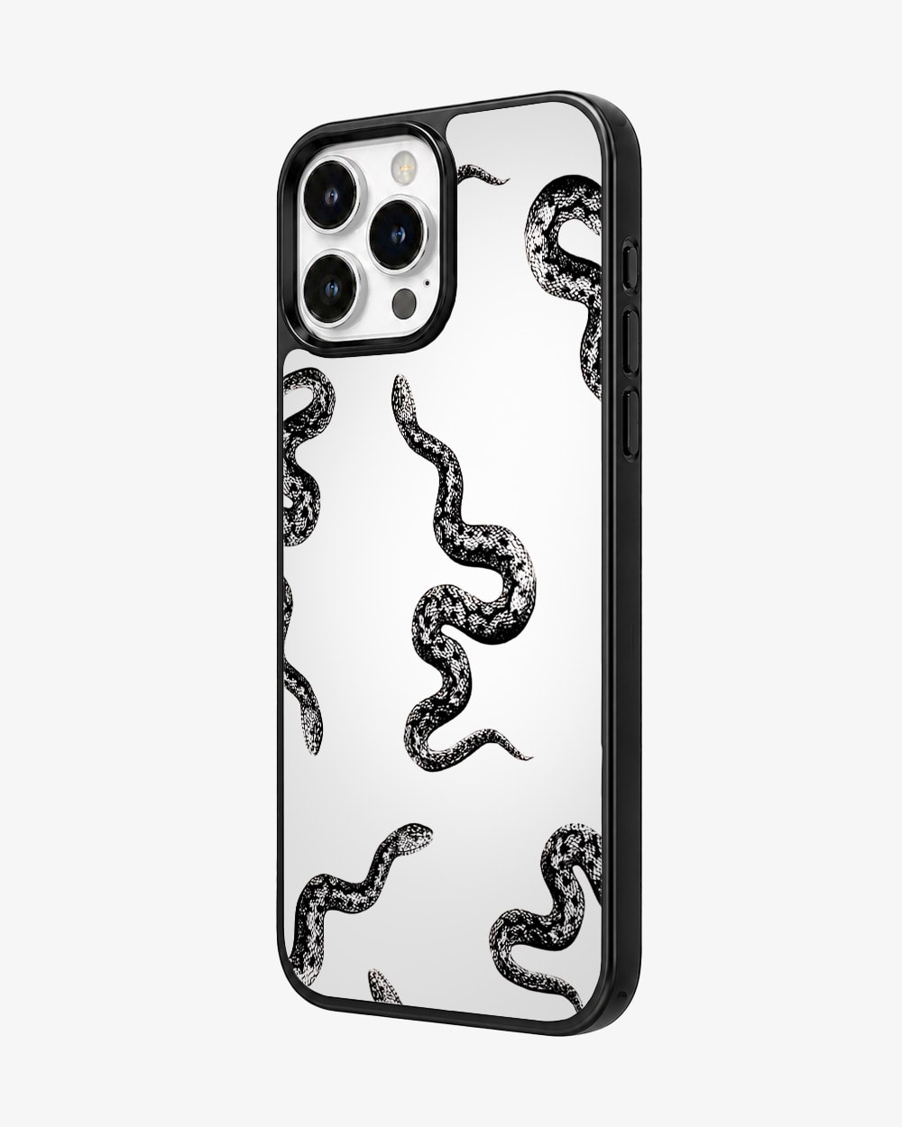 Monochrome Serpent Sketch Glass Case image 2