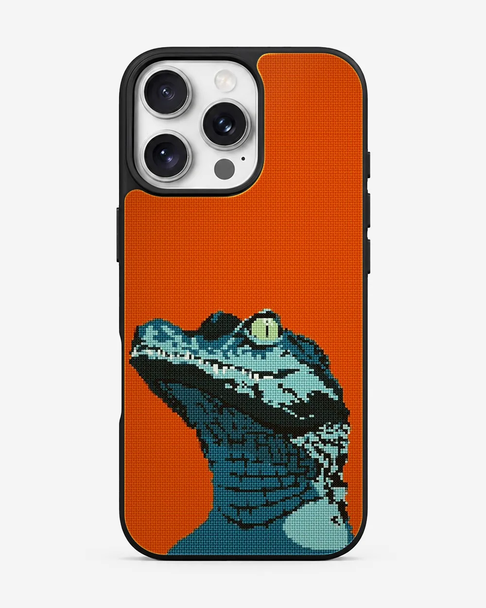 Neon Pixel Gator Glass Case image 1