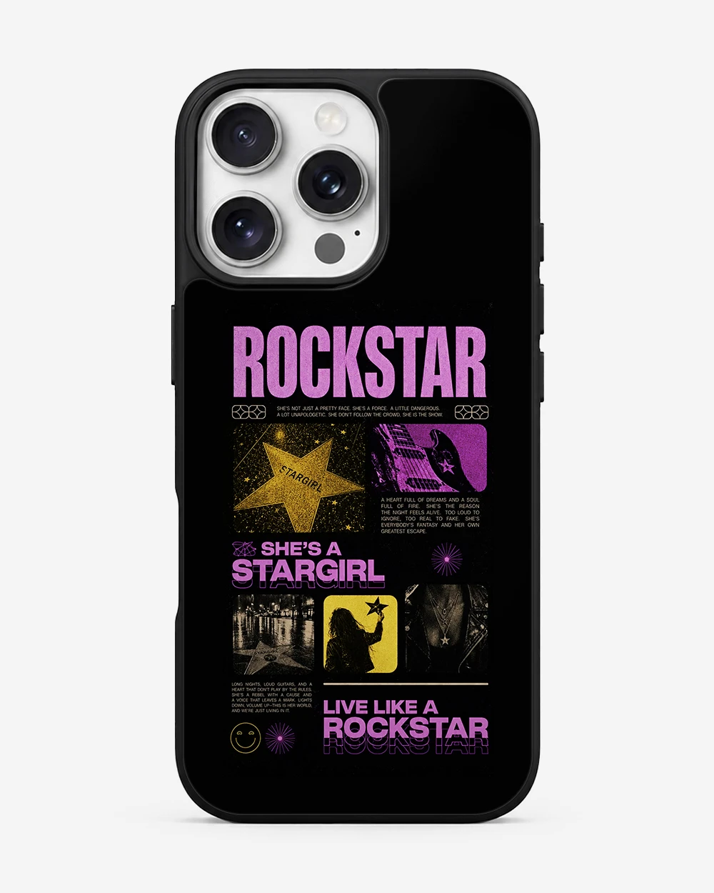 Neon Stargirl Collage Glass Case image 1