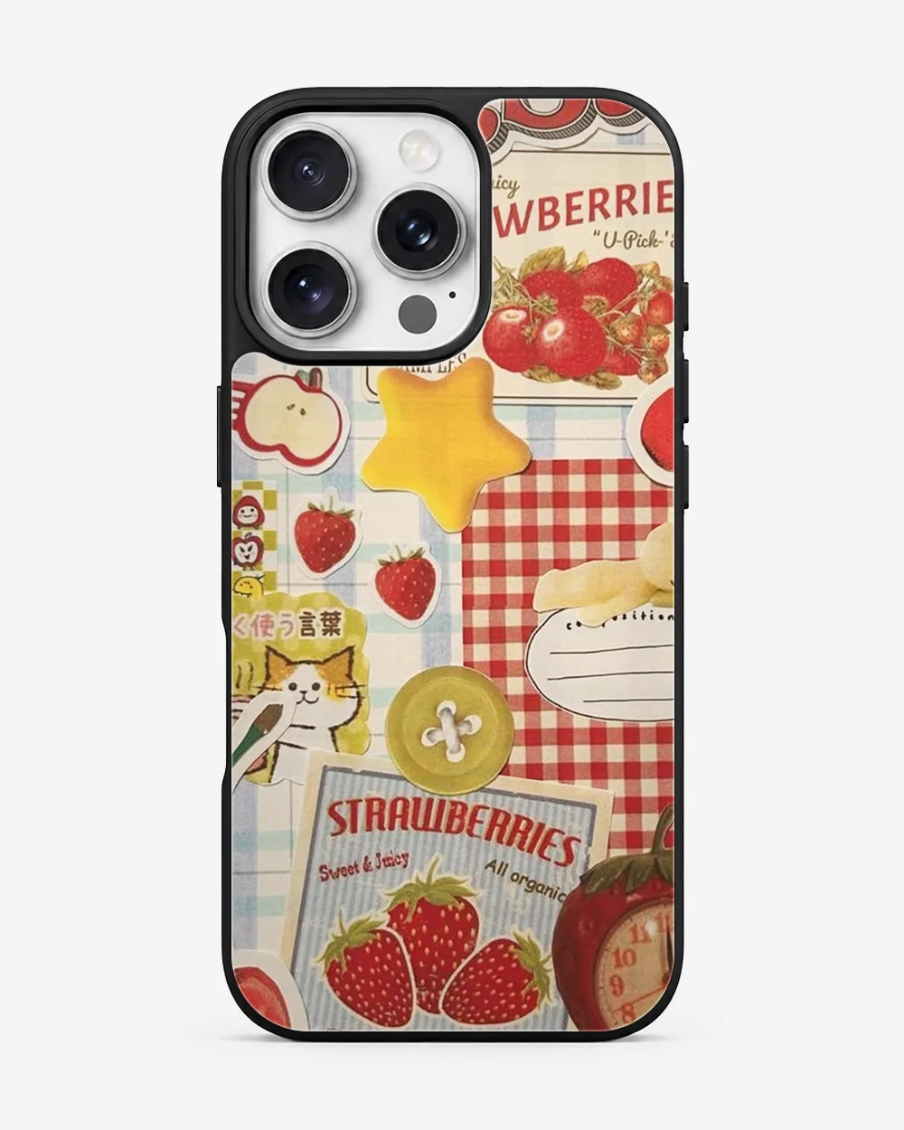 Strawberry Picnic Scrapbook Glass Case image 1