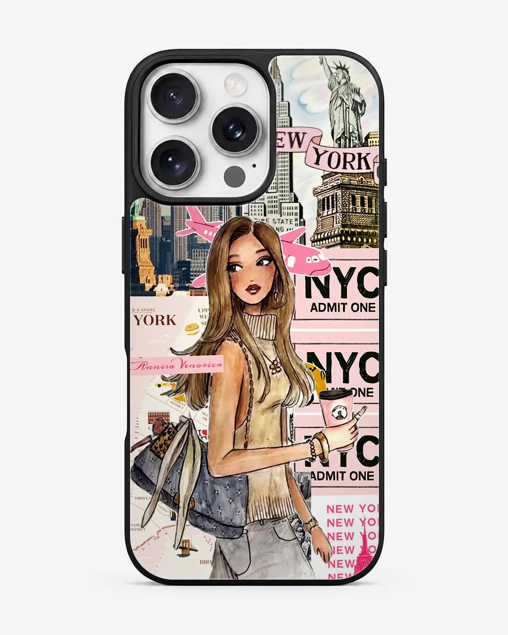 City Girl Manhattan Dreams Glass Case image 1