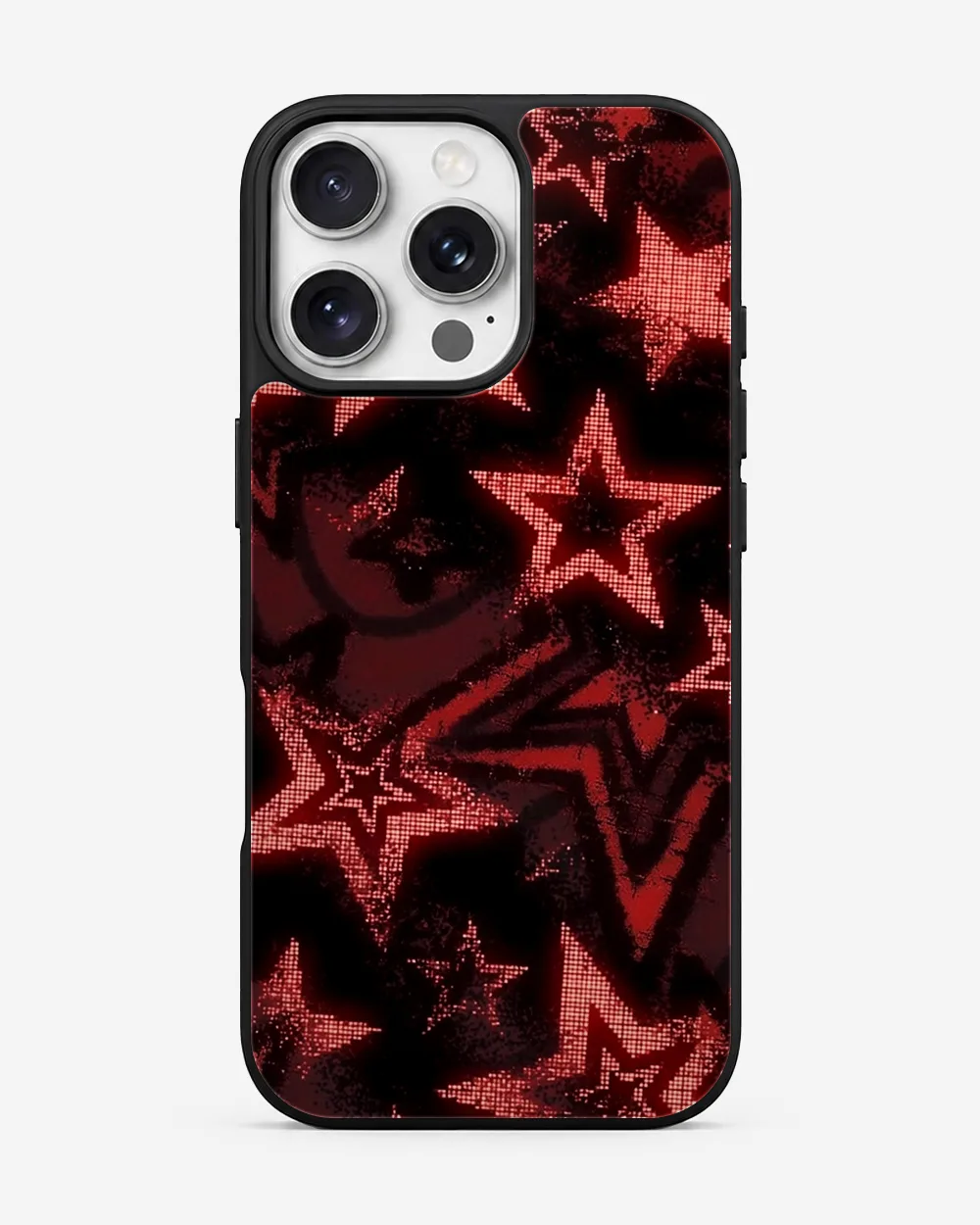 Crimson Halftone Stardust Glass Case image 1
