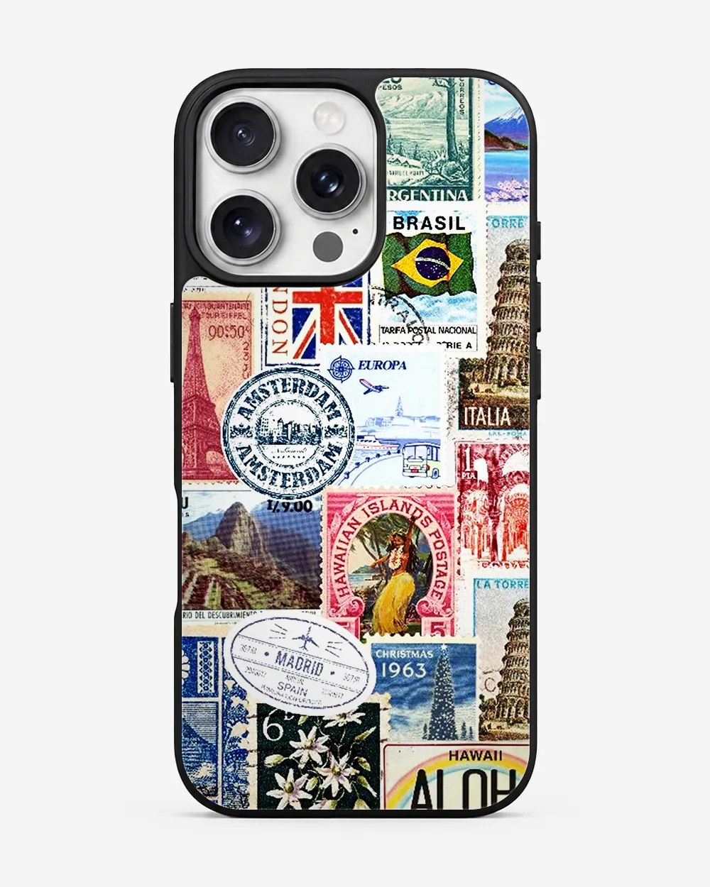 Global Wanderlust Postage Glass Case image 1