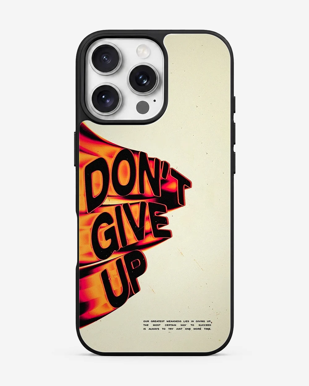 Don't Give Up Typography Glass Case image 1