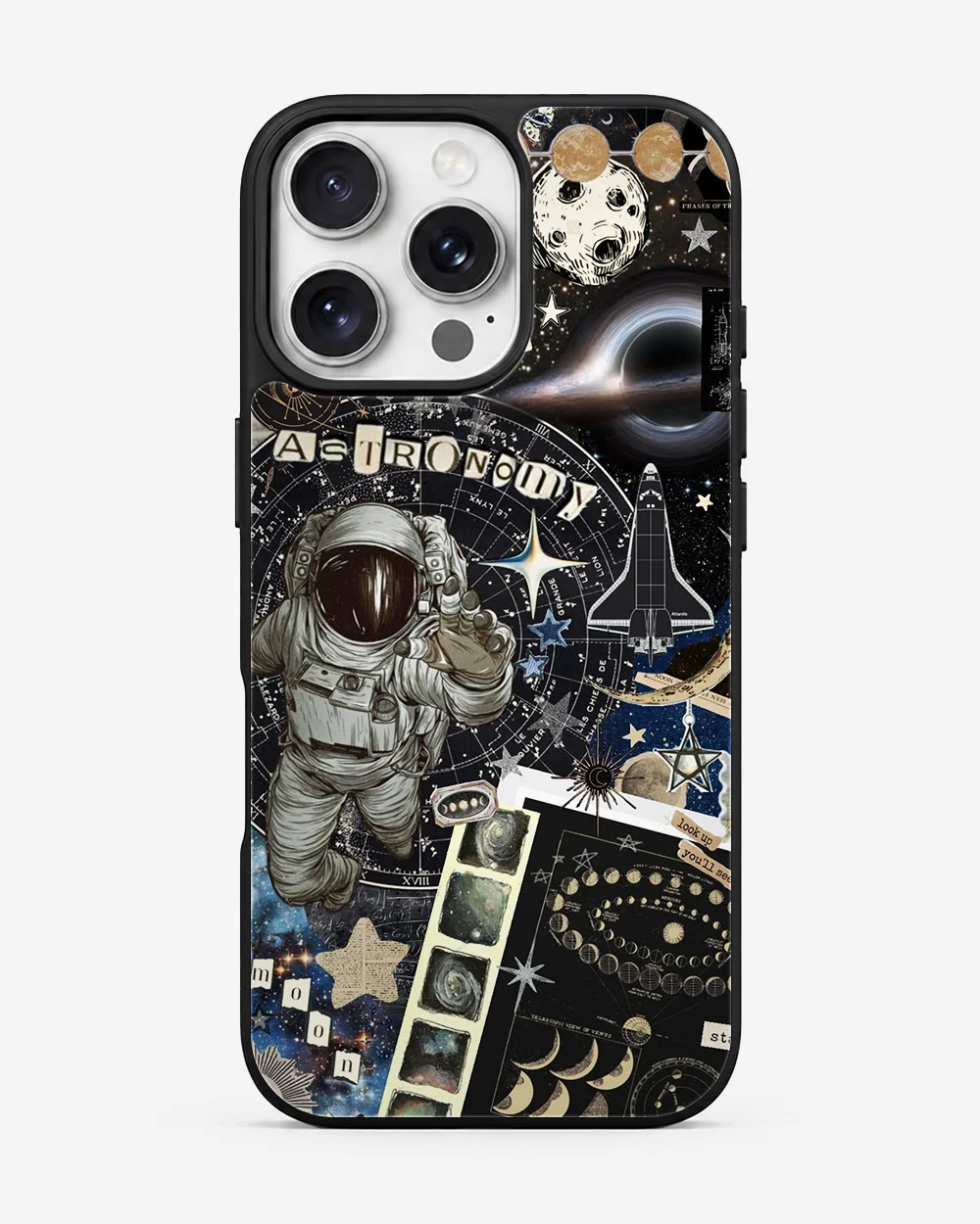 Celestial Voyager Vintage Astronomy Glass Case image 1