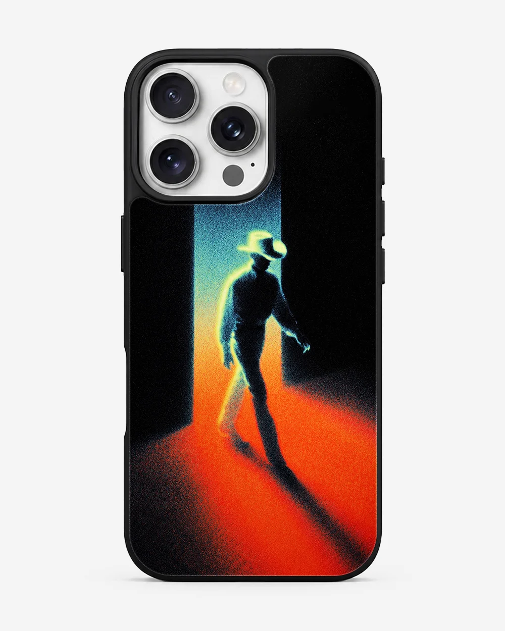 Neon Drifter Silhouette Glass Case image 1