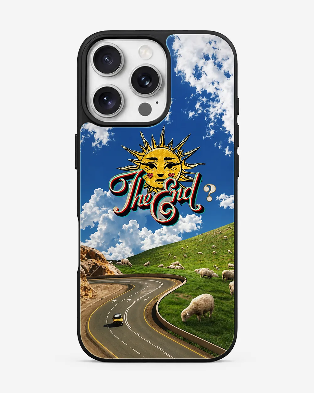 Surreal Meadow Road Glass Case image 1