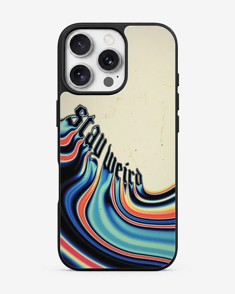 Stay Weird Liquid Wave Glass Case image 1