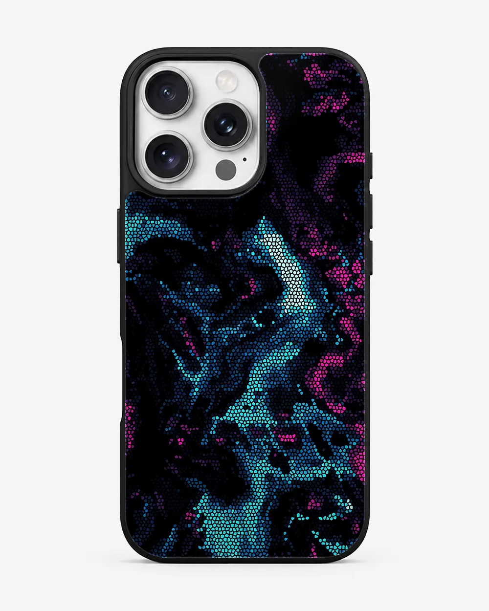 Neon Mosaic Midnight Glass Case image 1