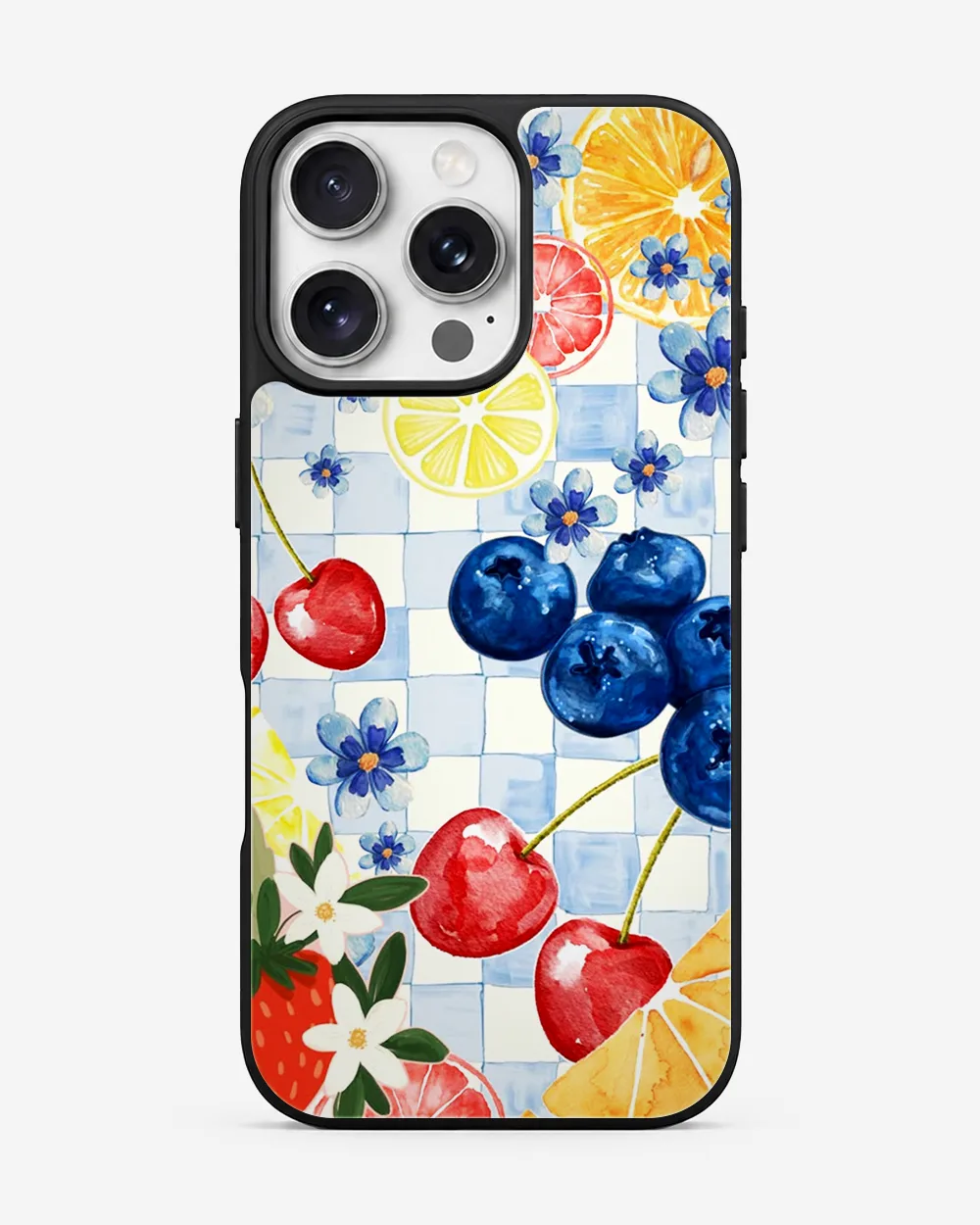 Picnic Orchard Watercolor Glass Case image 1