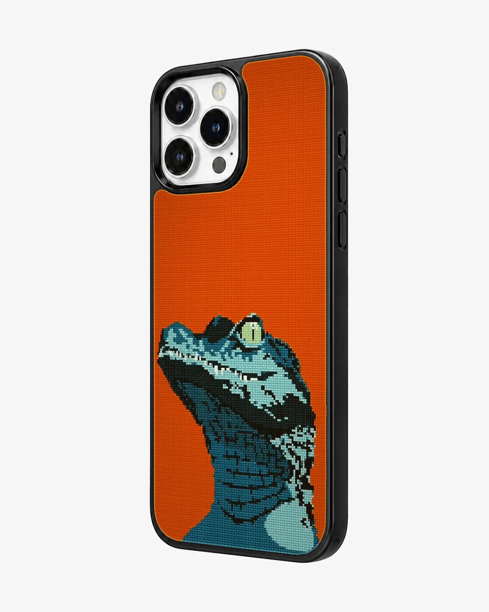 Neon Pixel Gator Glass Case image 2