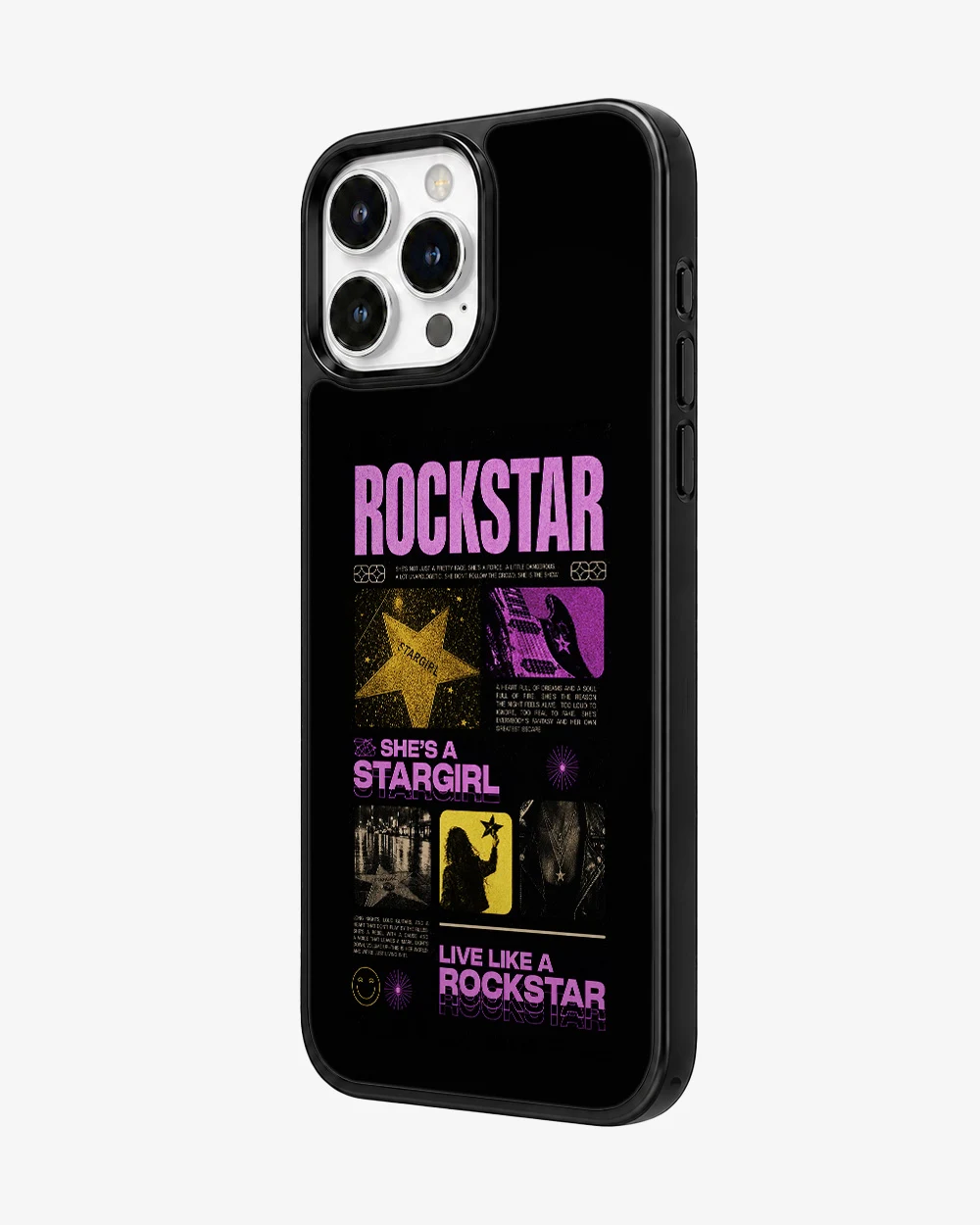 Neon Stargirl Collage Glass Case image 2