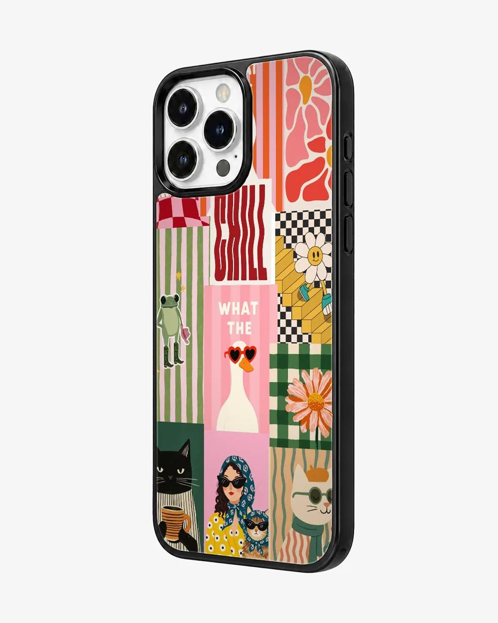 Retro Chill Collage Glass Case image 2