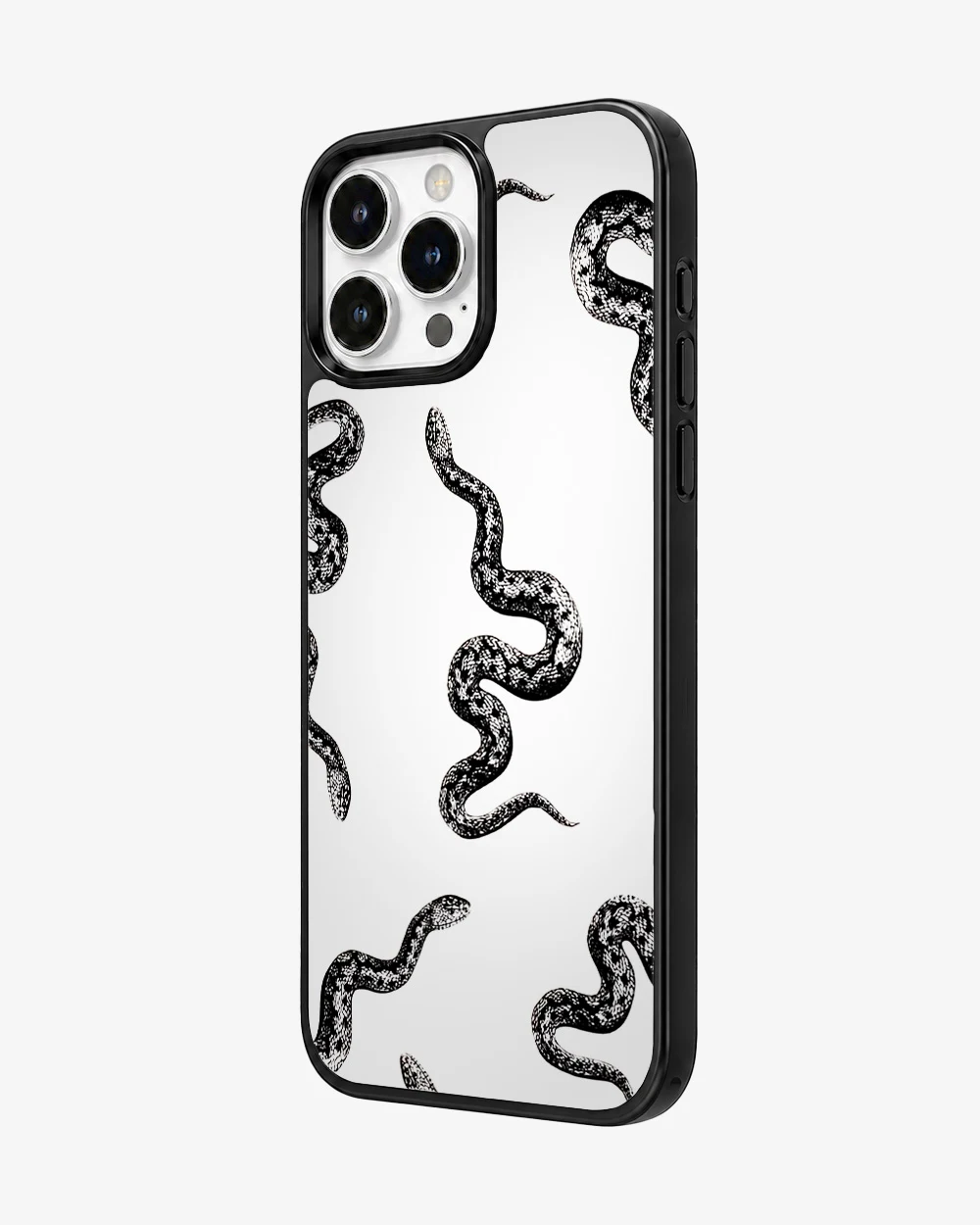 Monochrome Serpent Sketch Glass Case image 2