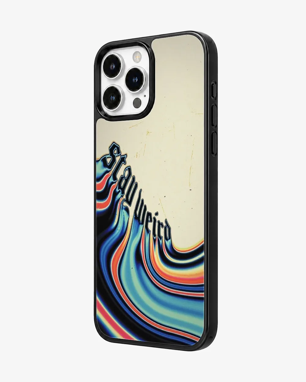 Stay Weird Liquid Wave Glass Case image 2