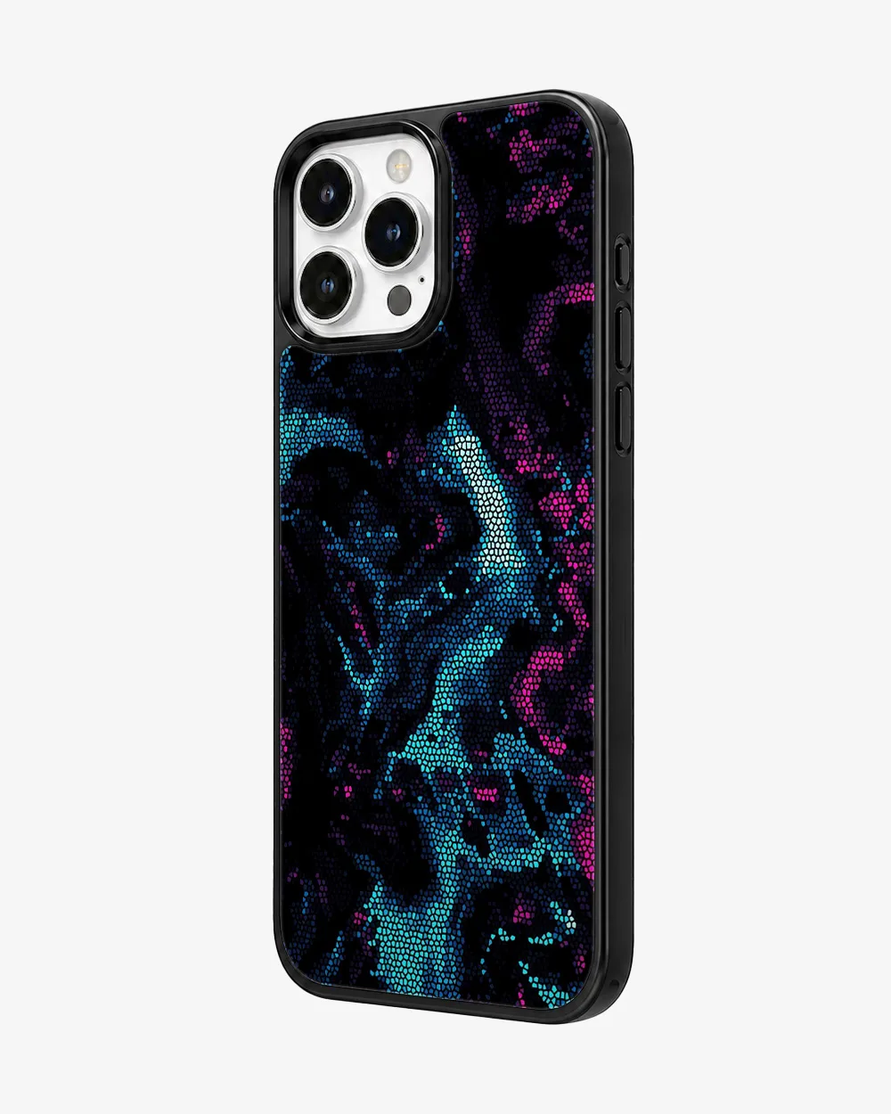 Neon Mosaic Midnight Glass Case image 2