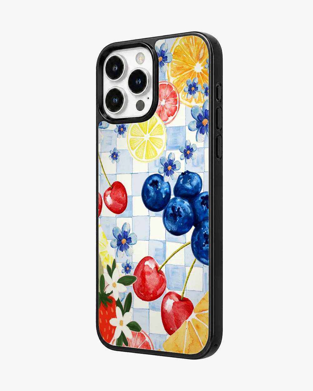 Picnic Orchard Watercolor Glass Case image 2