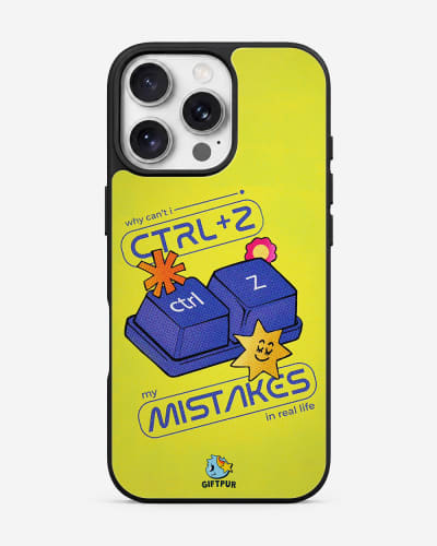 Ctrl Z Real Life Mistakes Glass Case