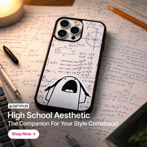 High school aesthetic glass phone cases with cute pastel and school core designs