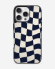 Midnight Warp Checkers Glass Case image 1