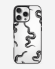 Monochrome Serpent Sketch Glass Case image 1