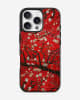 Crimson Bloom Impasto Glass Case image 1