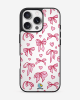 Pink Ribbon Bows & Hearts Coquette Glass Case image 1