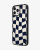 Midnight Warp Checkers Glass Case image 2