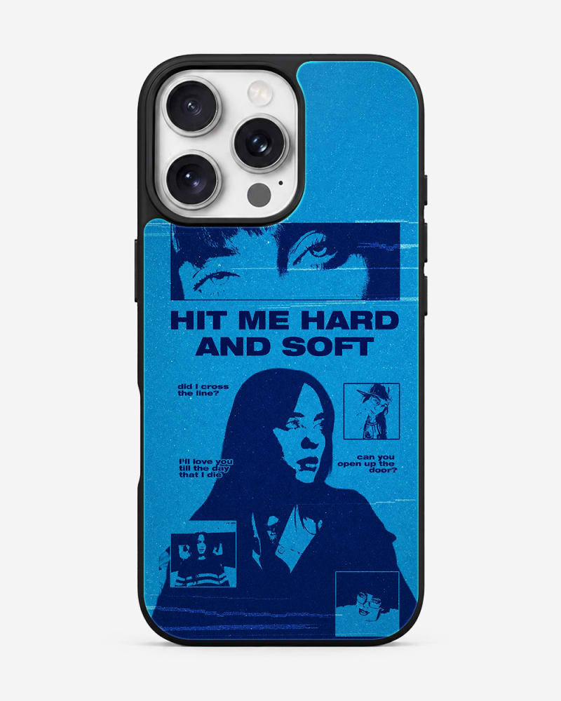 Hard And Soft Blue Aesthetic Glass Case image 1