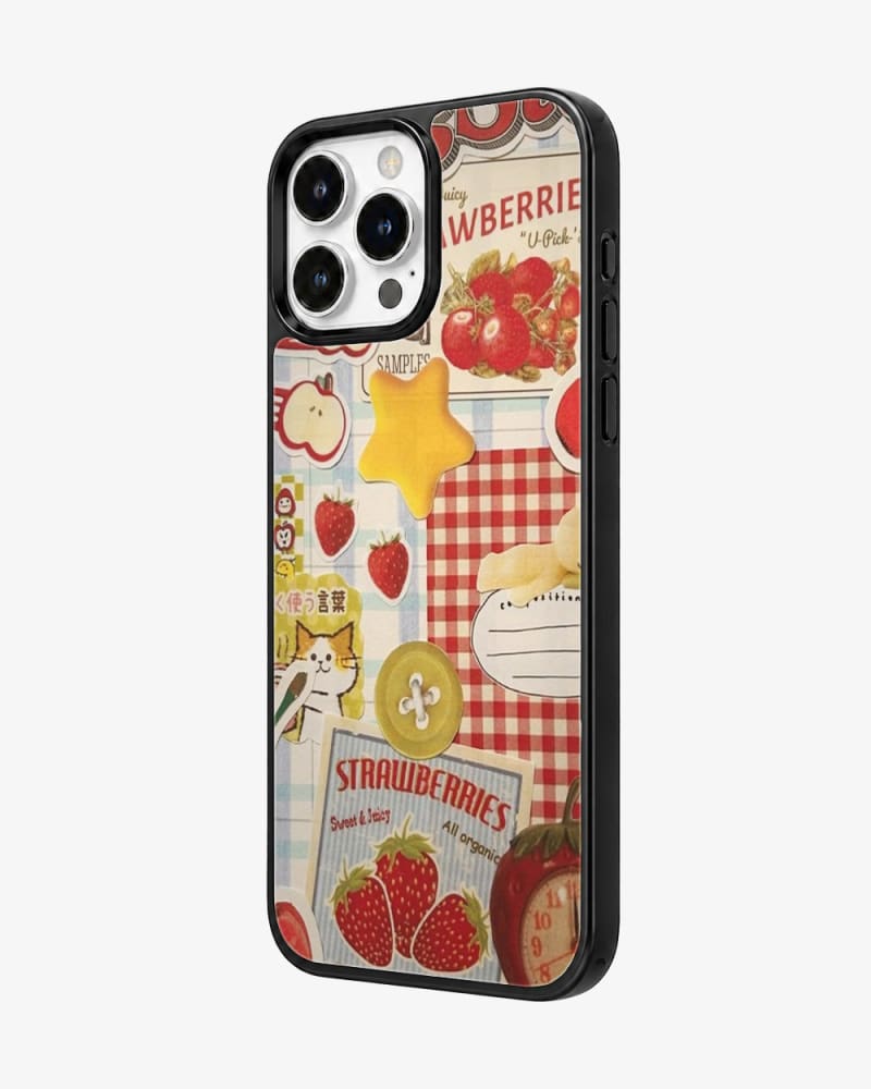 Strawberry Picnic Scrapbook Glass Case image 2