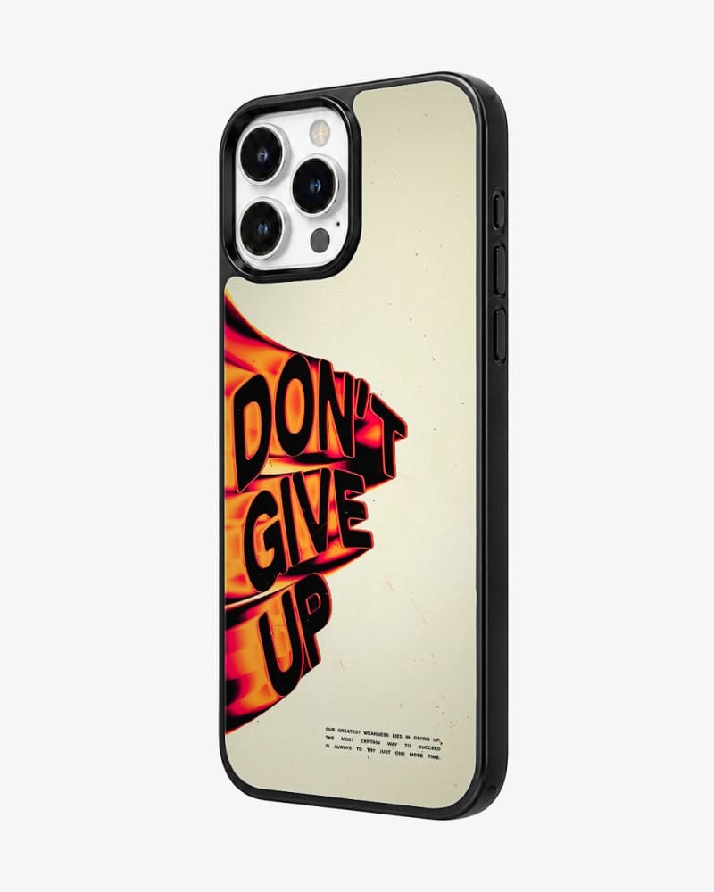 Don't Give Up Typography Glass Case image 2