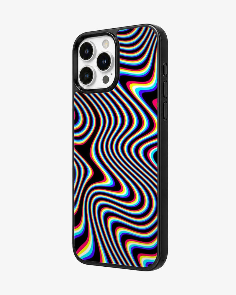 Electric Neon Ripple Glass Case image 2