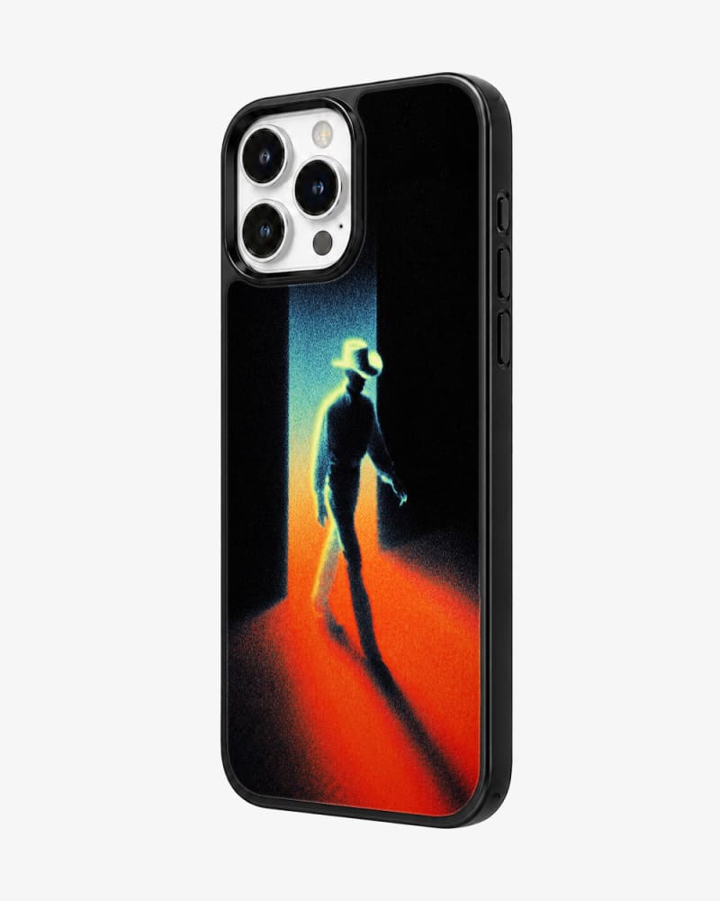 Neon Drifter Silhouette Glass Case image 2