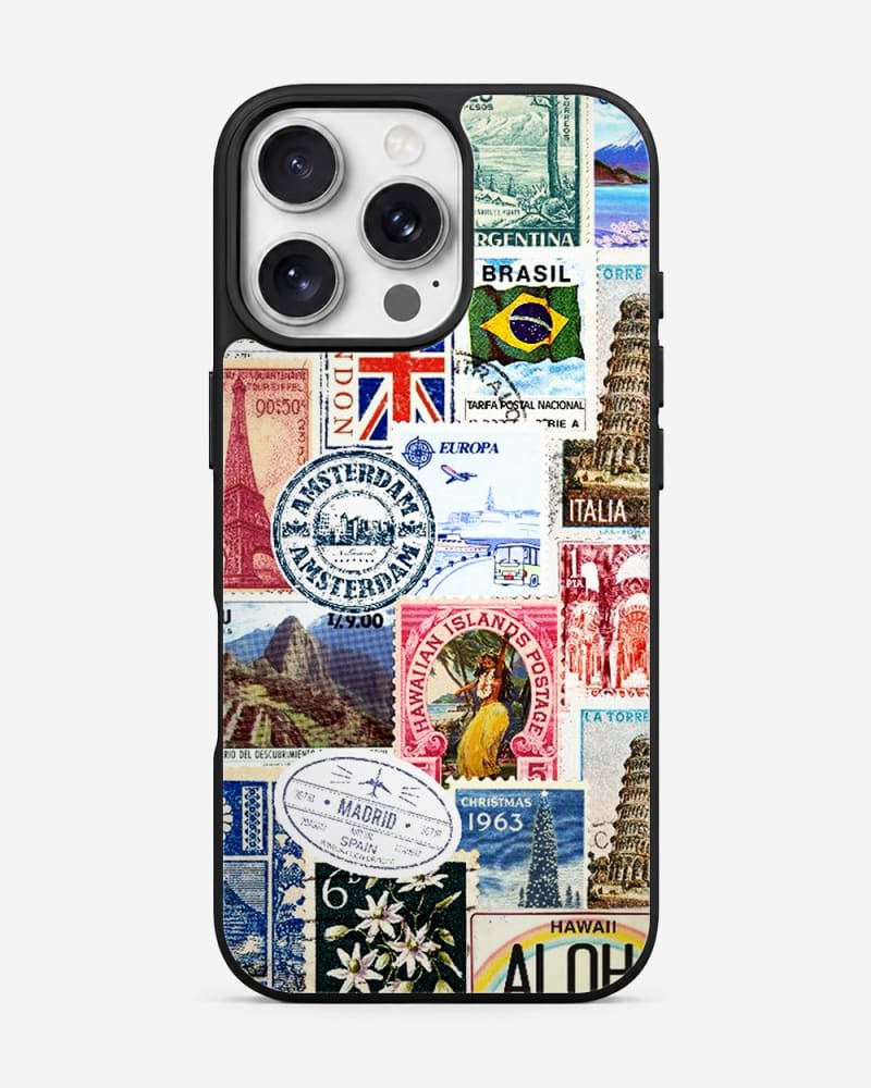 Global Wanderlust Postage Glass Case image 1