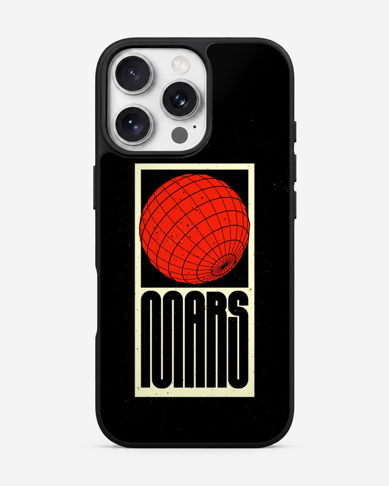 Crimson Horizon Planet Glass Case image 1