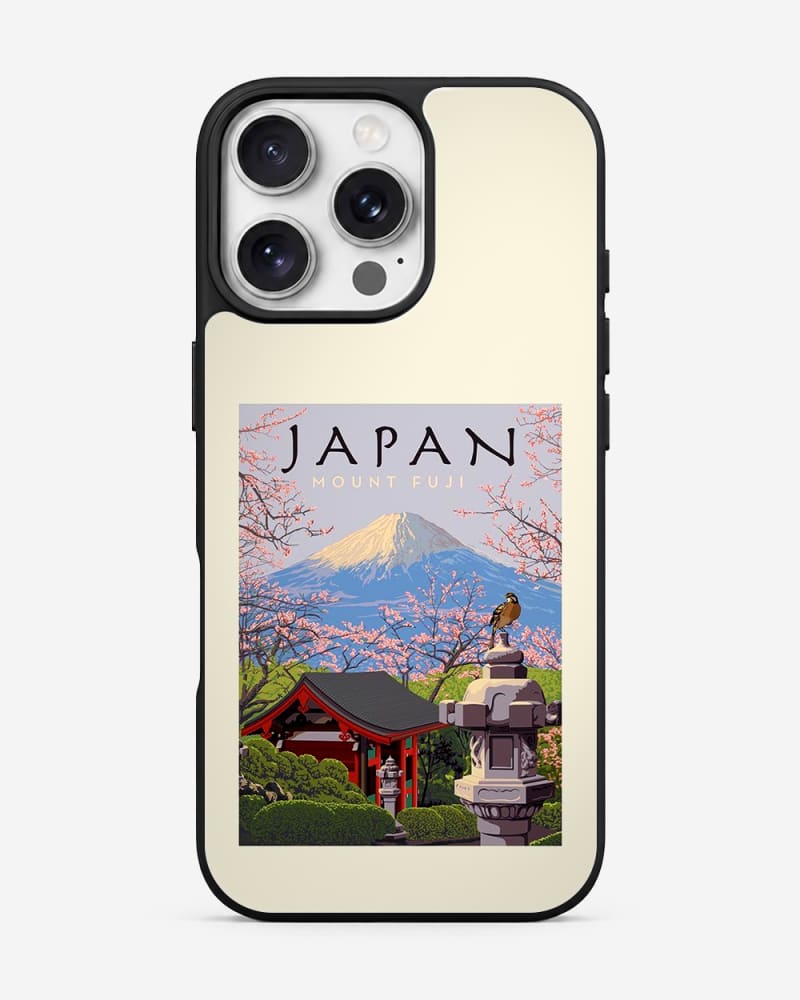 Ethereal Mount Fuji Spring Glass Case image 1