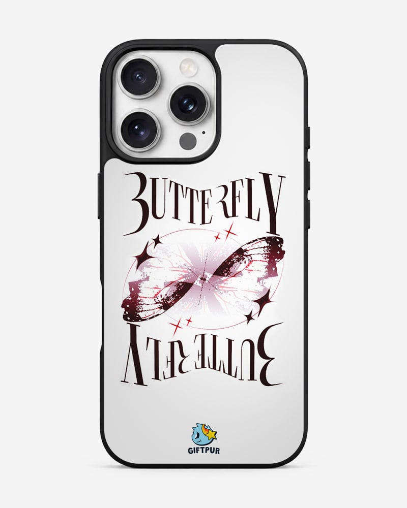 Grunge Butterfly Y2K Glass Case image 1