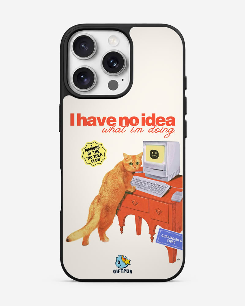 No Idea Club Vintage PC Cat Glass Case image 1