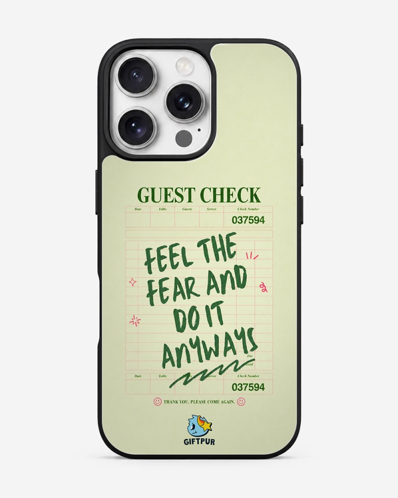 Feel The Fear Guest Check Glass Case image 1
